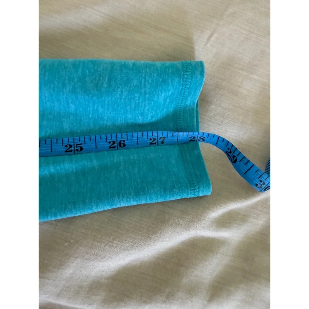 Alo Yoga Alosoft Flow Leggings XS Turquoise Blue Heathered High Waist 28
